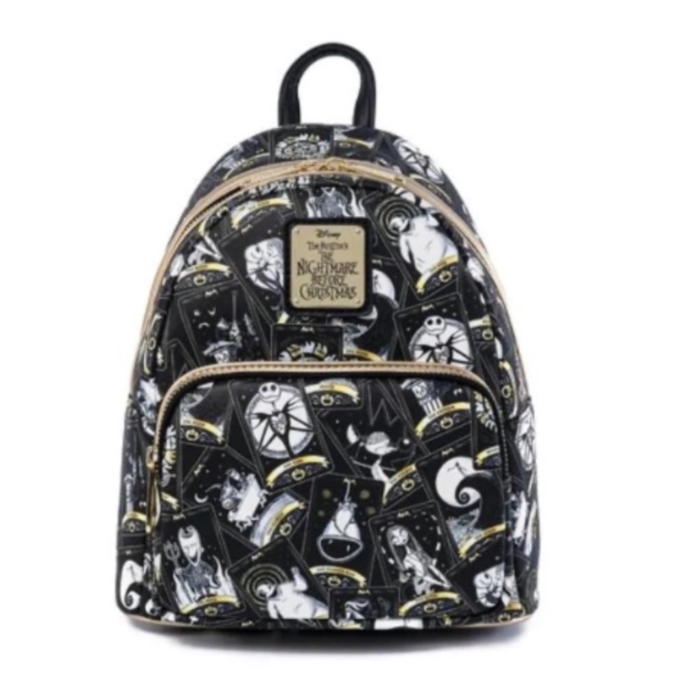 Loungefly Disney The Nightmare Before Christmas Tarot Card AOP Mini Backpack